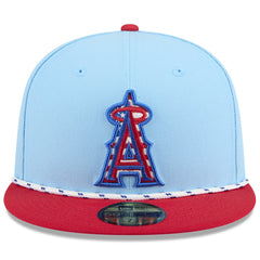 Los Angeles Angels 2025 Fourth of July 59FIFTY Fitted Hat - Light Blue/Red | New Era