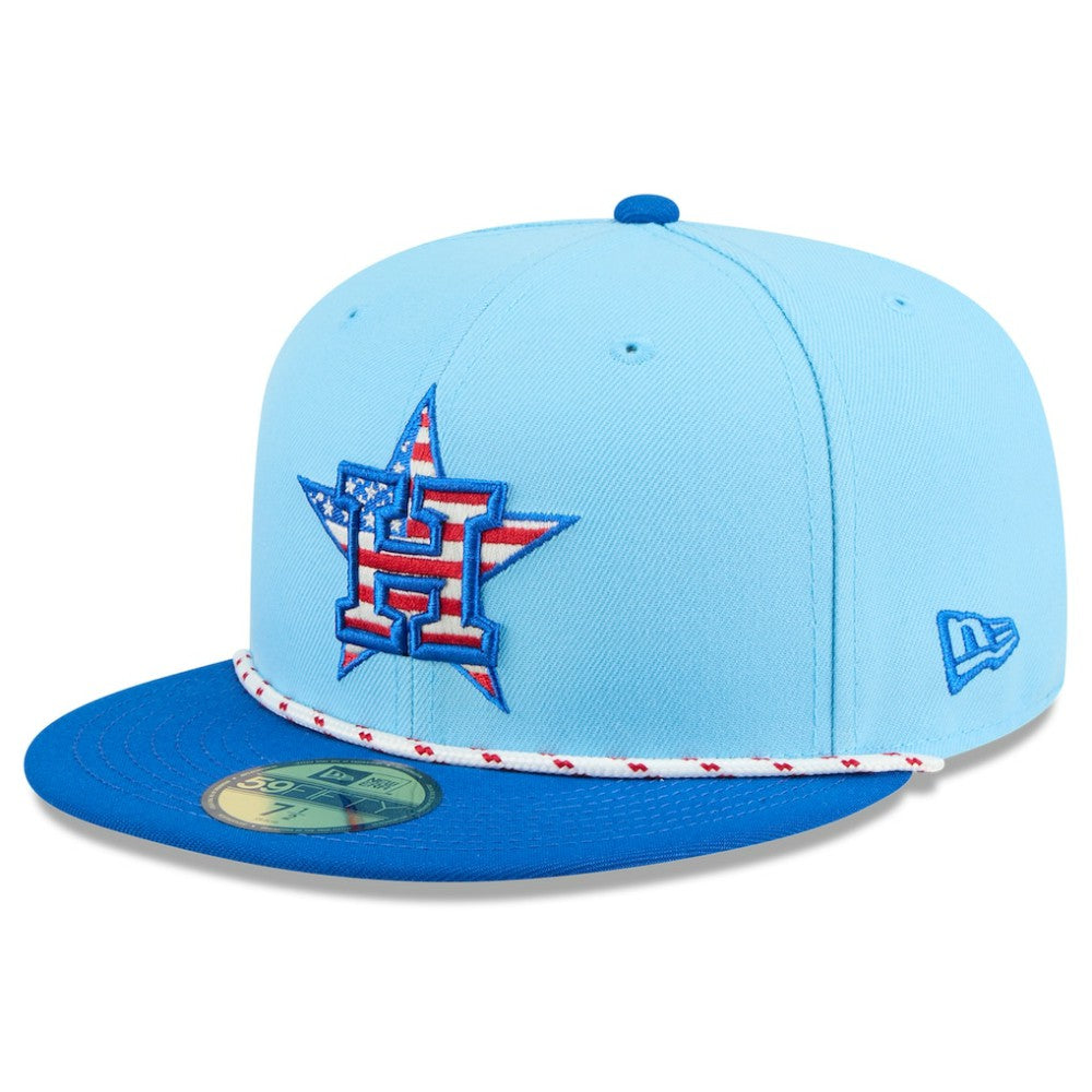 Houston Astros 2025 Fourth of July 59FIFTY Fitted Hat - Light Blue/Blue | New Era