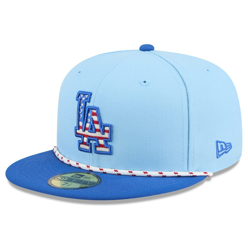 Los Angeles Dodgers 2025 Fourth of July 59FIFTY Fitted Hat - Light Blue/Royal | New Era