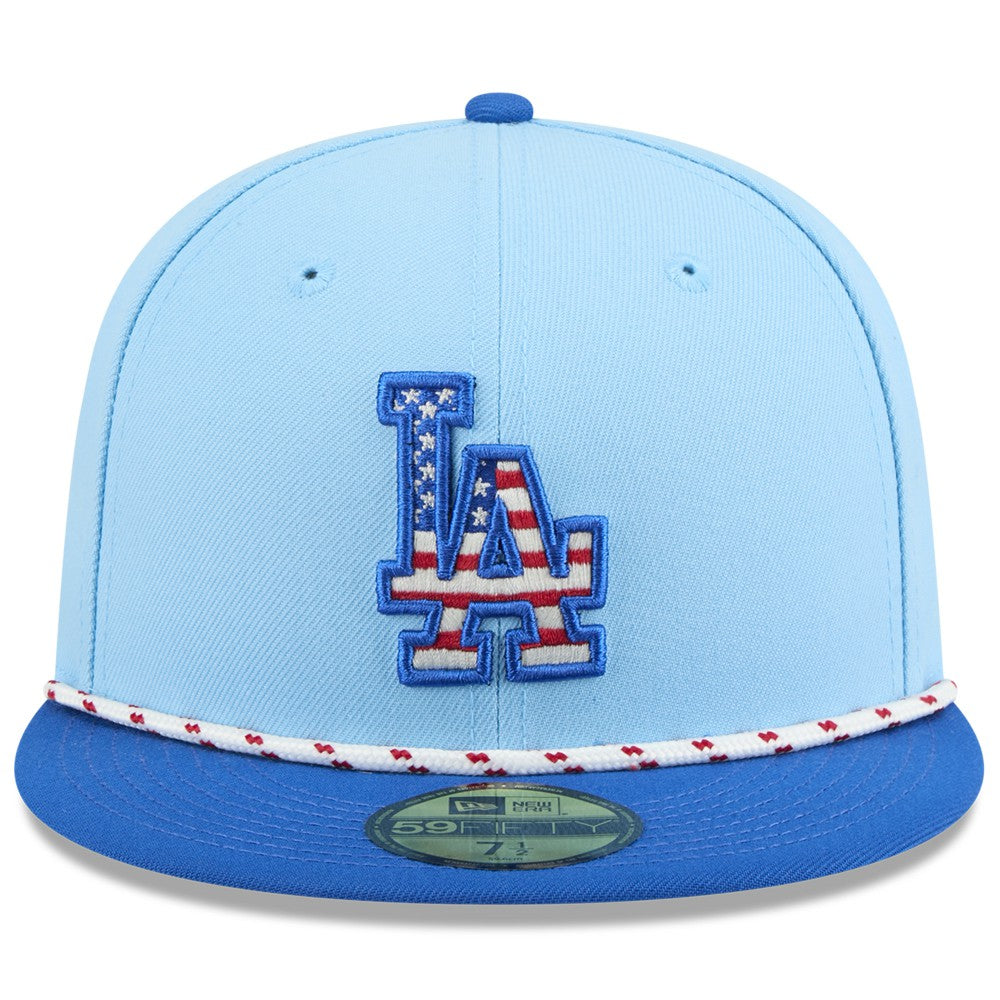 Los Angeles Dodgers 2025 Fourth of July 59FIFTY Fitted Hat - Light Blue/Royal | New Era