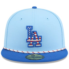 Los Angeles Dodgers 2025 Fourth of July 59FIFTY Fitted Hat - Light Blue/Royal | New Era