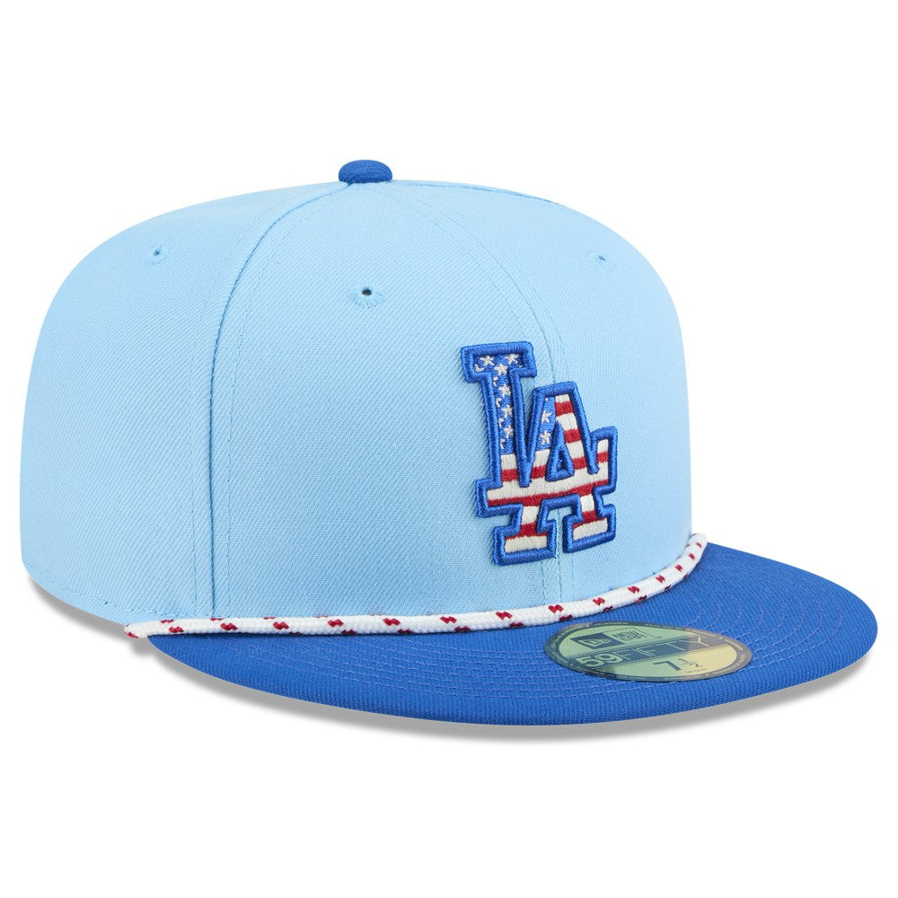 Los Angeles Dodgers 2025 Fourth of July 59FIFTY Fitted Hat - Light Blue/Royal | New Era