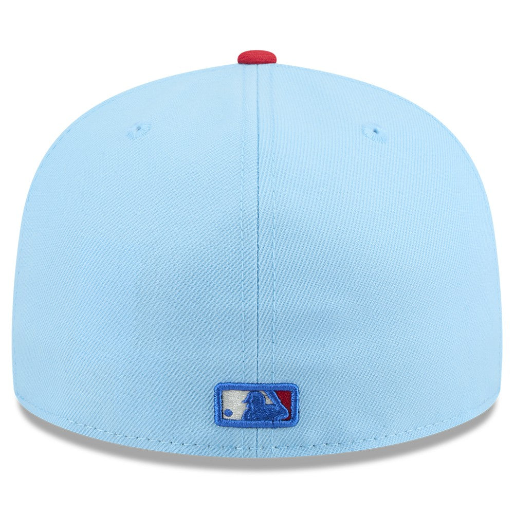 Miami Marlins 2025 Fourth of July 59FIFTY Fitted Hat - Light Blue/Red | New Era