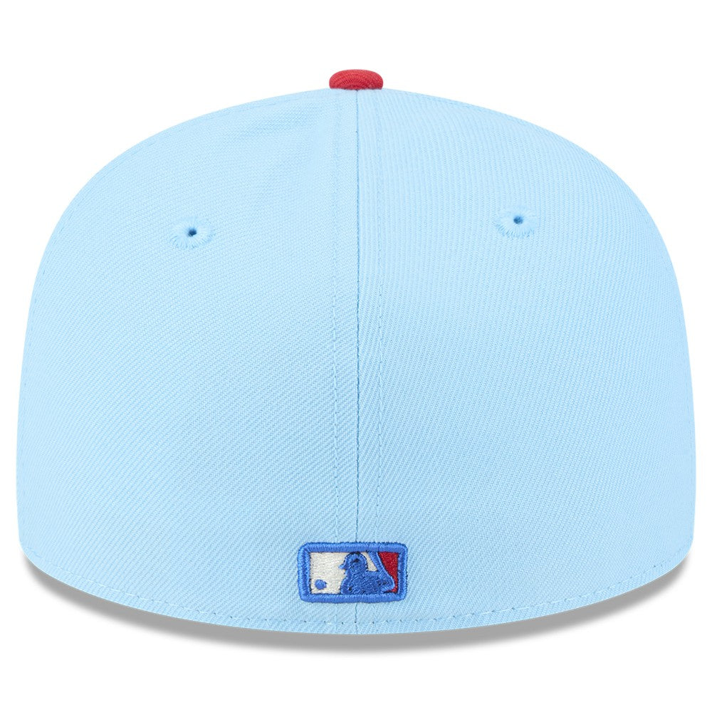 Miami Marlins 2025 Fourth of July Low Profile 59FIFTY Fitted Hat - Light Blue/Red | New Era