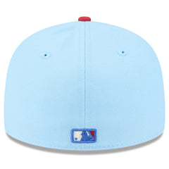 Miami Marlins 2025 Fourth of July Low Profile 59FIFTY Fitted Hat - Light Blue/Red | New Era
