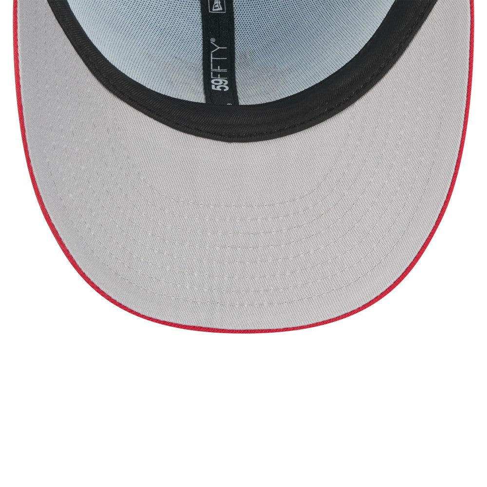 Miami Marlins 2025 Fourth of July Low Profile 59FIFTY Fitted Hat - Light Blue/Red | New Era