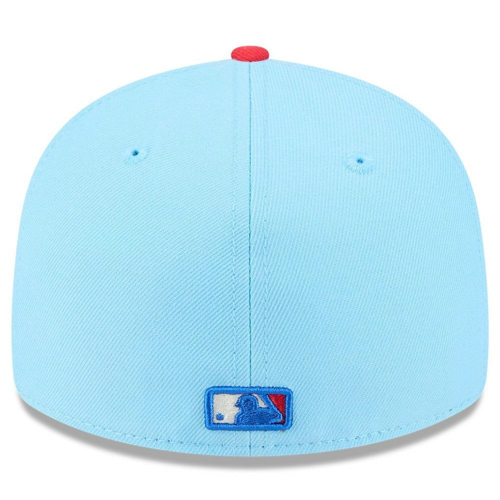 Athletics 2025 Fourth of July Low Profile 59FIFTY Fitted Hat - Light Blue/Red | New Era