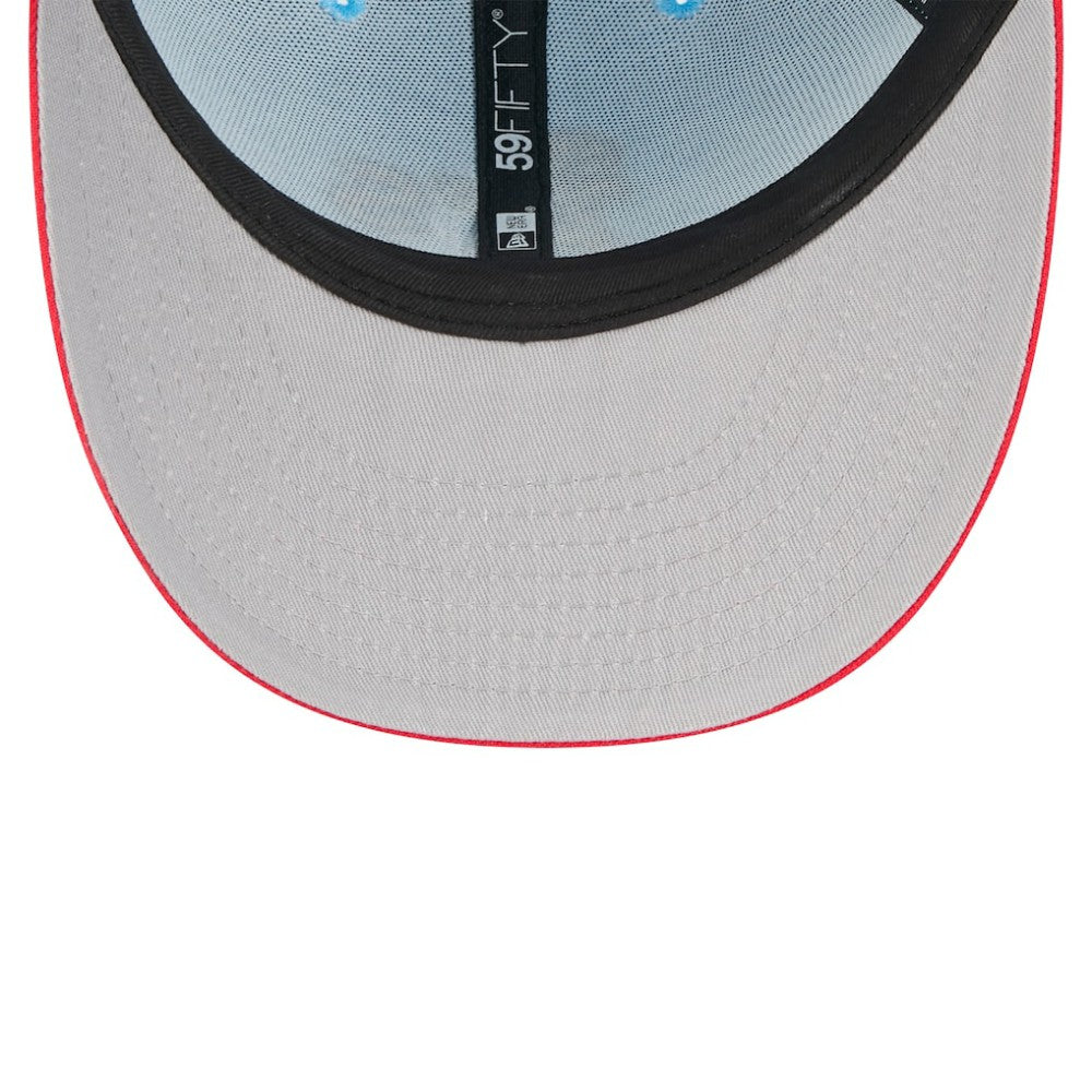 Athletics 2025 Fourth of July Low Profile 59FIFTY Fitted Hat - Light Blue/Red | New Era