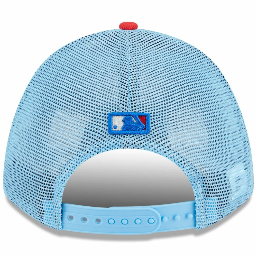 San Francisco Giants 2025 Fourth of July 9FORTY A-Frame M-Crown Adjustable Trucker Hat - Light Blue/Red | New Era