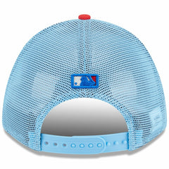 San Francisco Giants 2025 Fourth of July 9FORTY A-Frame M-Crown Adjustable Trucker Hat - Light Blue/Red | New Era