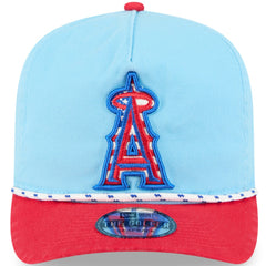 Los Angeles Angels 2025 Fourth of July Golfer Snapback Hat - Light Blue/Red | New Era