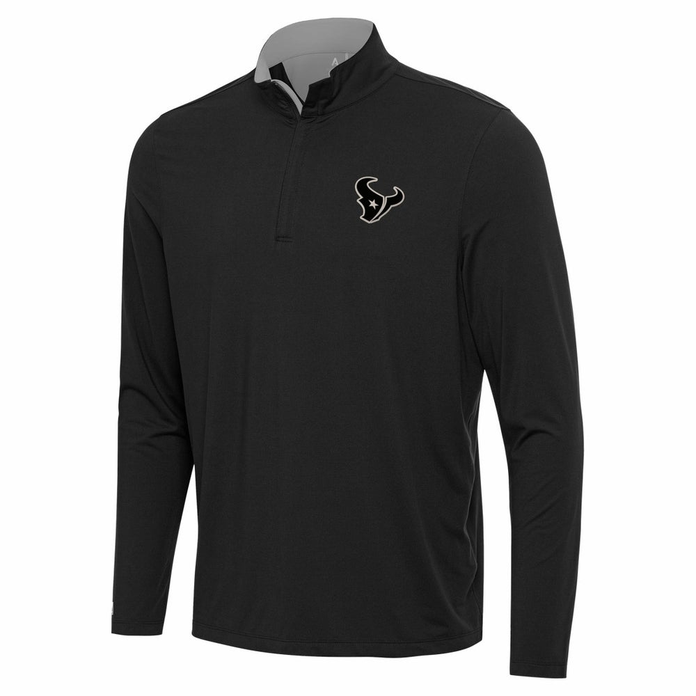 Houston Texans Antigua Content Quarter-Zip Pullover Top - Black discount