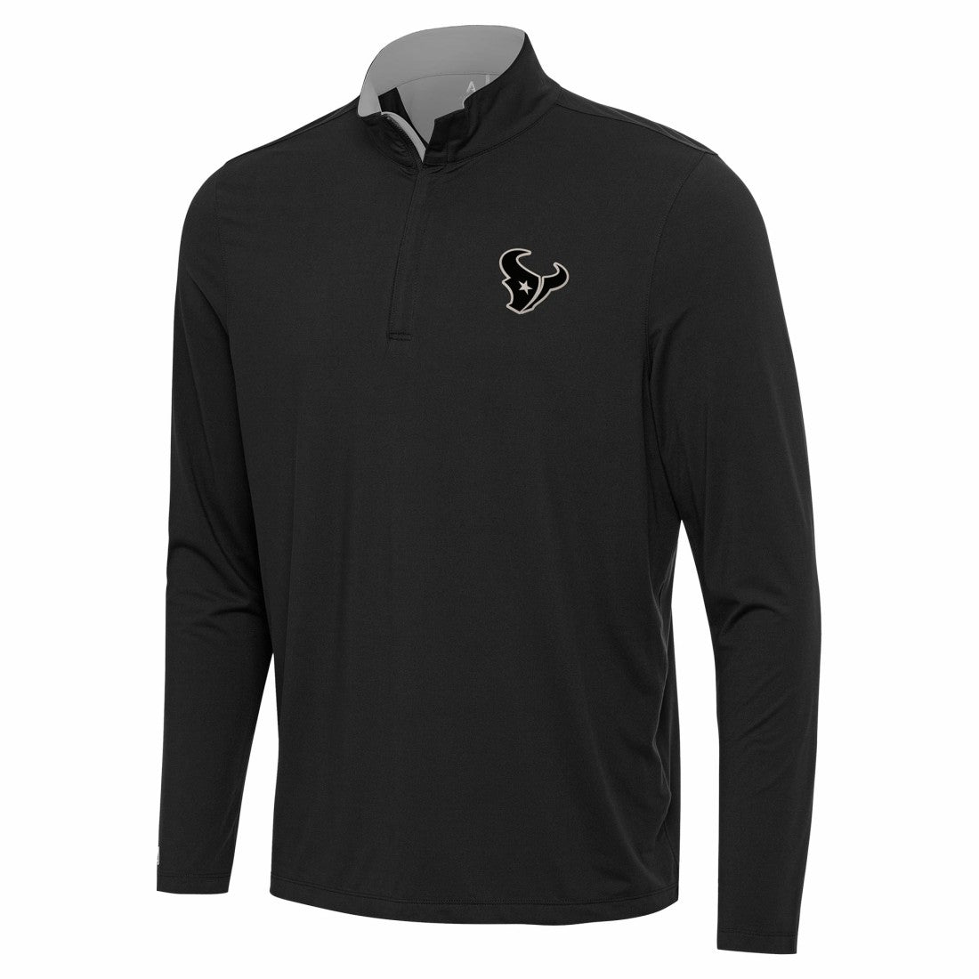 Houston Texans Antigua Content Quarter-Zip Pullover Top - Black discount