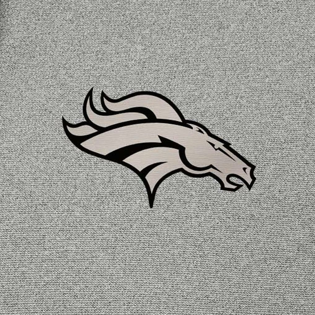 Denver Broncos Antigua Effortless Full-Zip Hoodie Jacket - Heather Gray for sale
