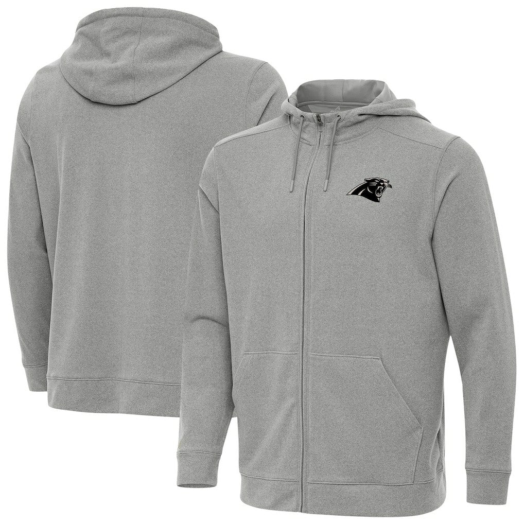 Carolina Panthers Antigua Effortless Full-Zip Hoodie Jacket - Heather Gray sale