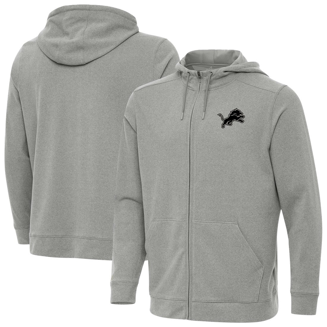 Detroit Lions Antigua Effortless Full-Zip Hoodie Jacket - Heather Gray outlet