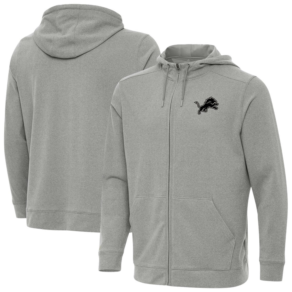 Detroit Lions Antigua Effortless Full-Zip Hoodie Jacket - Heather Gray outlet