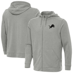 Detroit Lions Antigua Effortless Full-Zip Hoodie Jacket - Heather Gray outlet