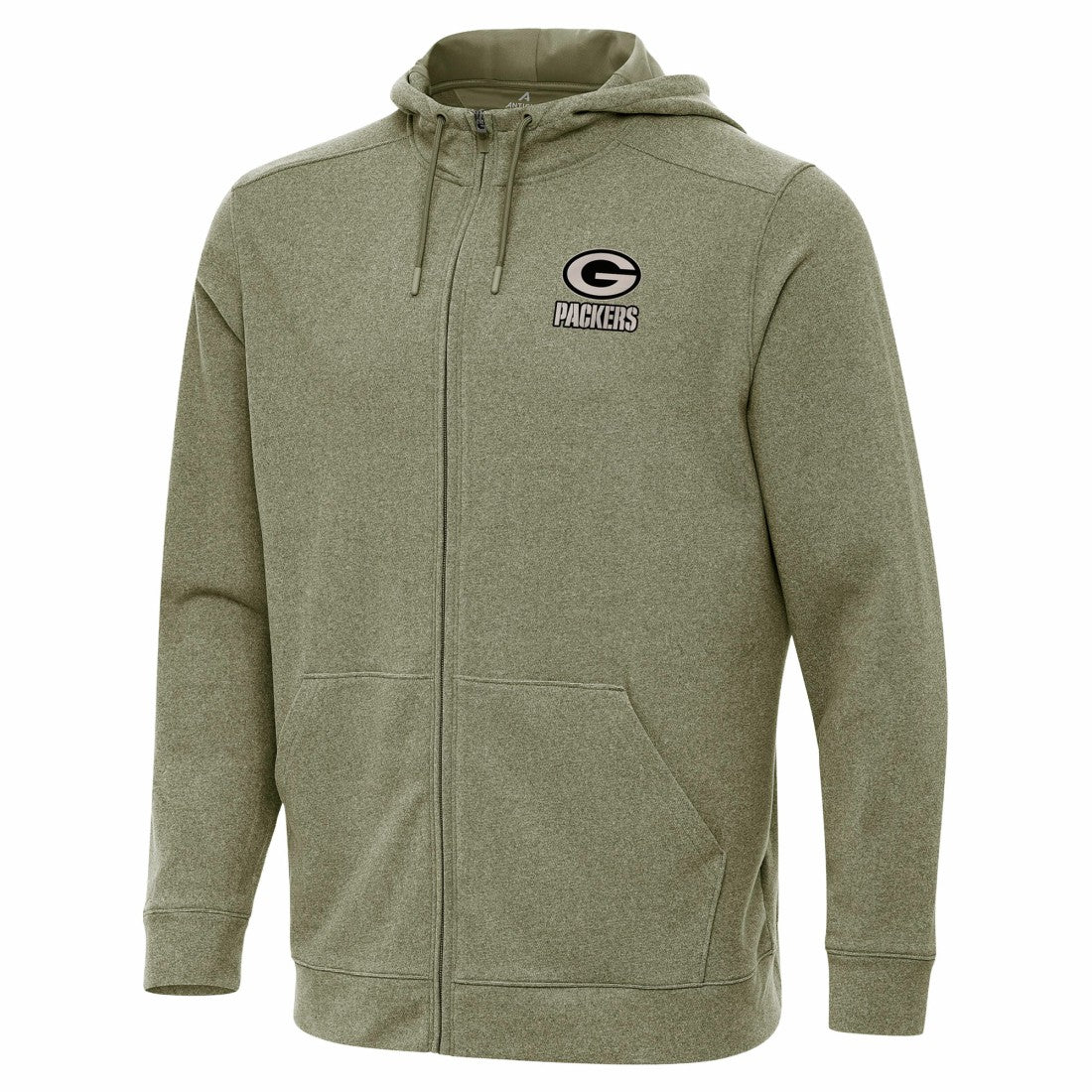 Green Bay Packers Antigua Effortless Full-Zip Hoodie Jacket - Olive sale