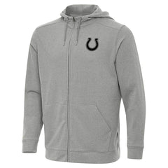 Indianapolis Colts Antigua Effortless Full-Zip Hoodie Jacket - Heather Gray sale