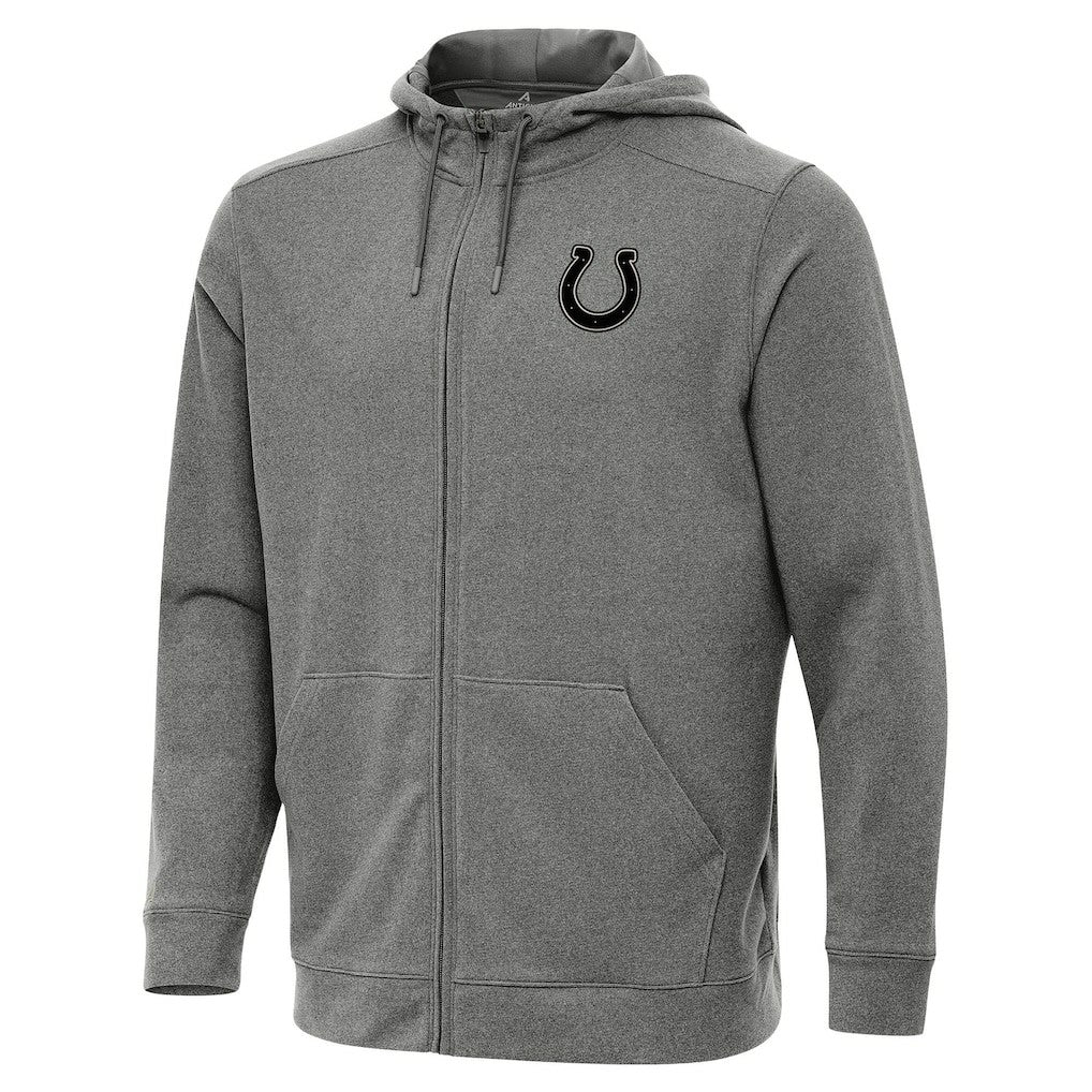 Indianapolis Colts Antigua Effortless Full-Zip Hoodie Jacket - Heather Black outlet