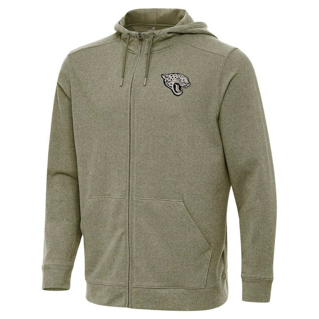 Jacksonville Jaguars Antigua Effortless Full-Zip Hoodie Jacket - Olive outlet