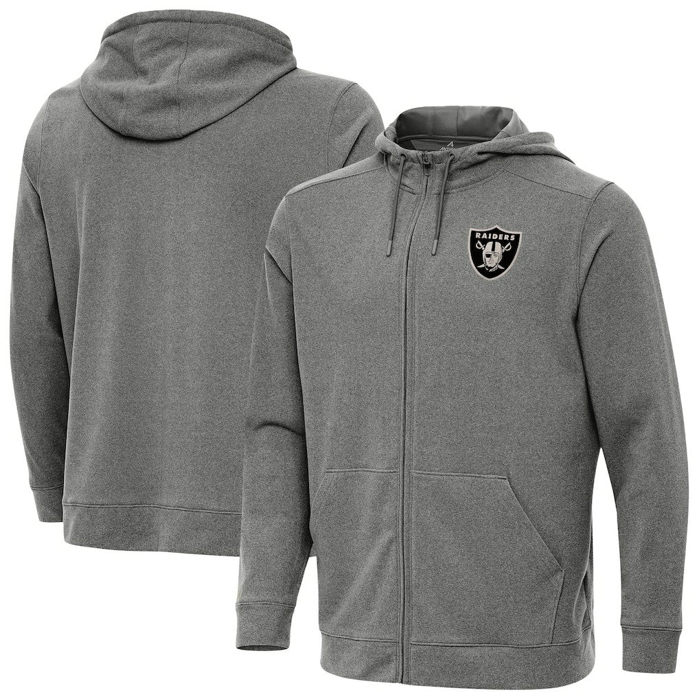 Las Vegas Raiders Antigua Effortless Full-Zip Hoodie Jacket - Heather Black online