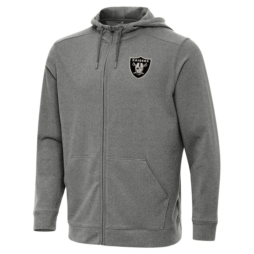 Las Vegas Raiders Antigua Effortless Full-Zip Hoodie Jacket - Heather Black online
