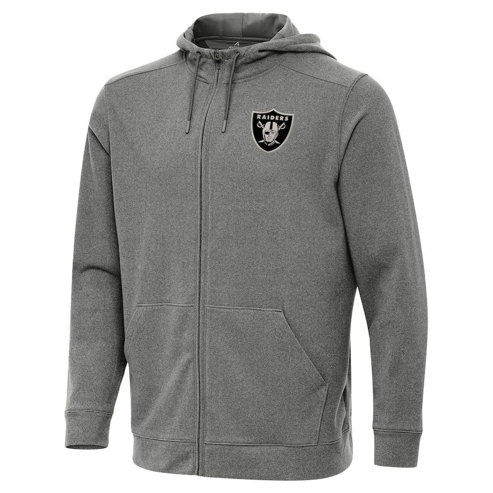 Las Vegas Raiders Antigua Effortless Full-Zip Hoodie Jacket - Heather Black online