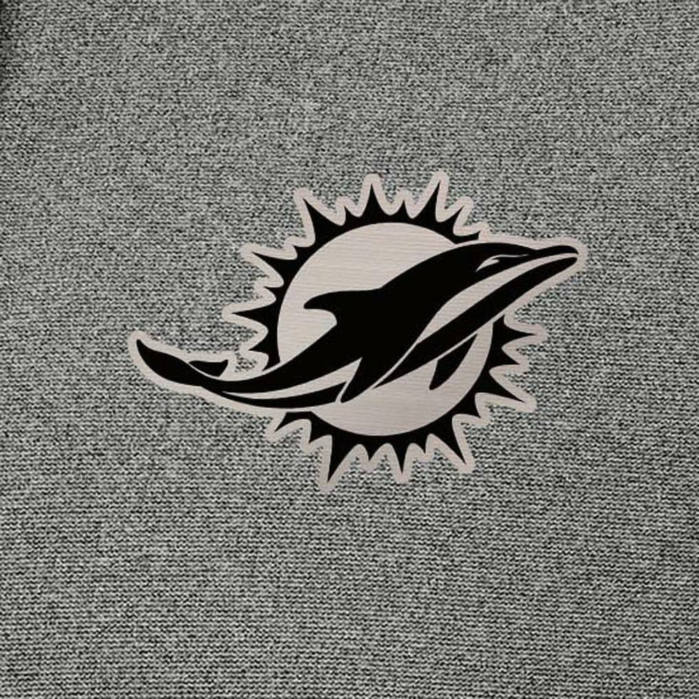 Miami Dolphins Antigua Effortless Full-Zip Hoodie Jacket - Heather Black for sale