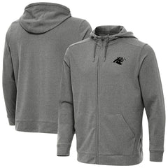 Carolina Panthers Antigua Effortless Full-Zip Hoodie Jacket - Heather Black discount