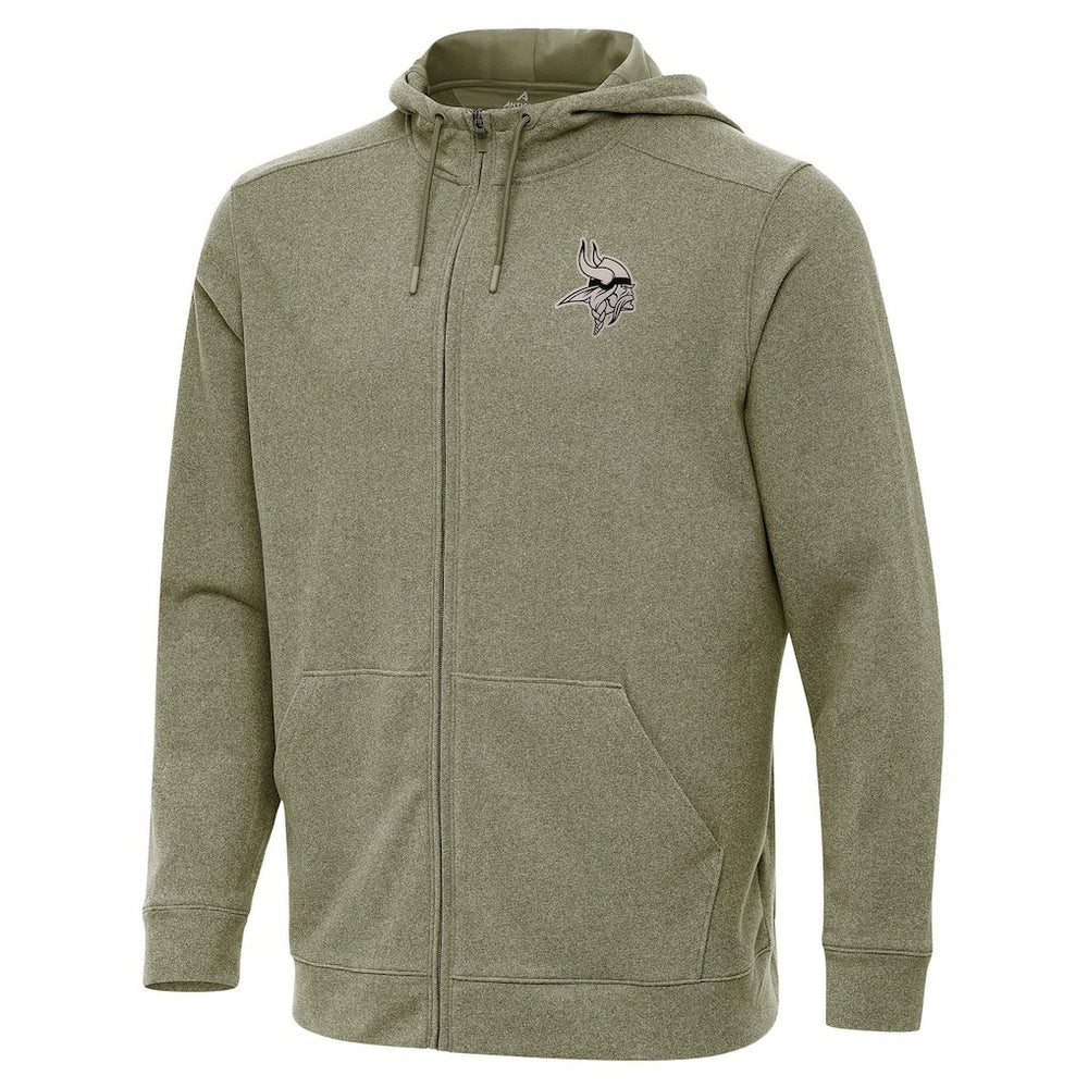 Minnesota Vikings Antigua Effortless Full-Zip Hoodie Jacket - Olive for sale