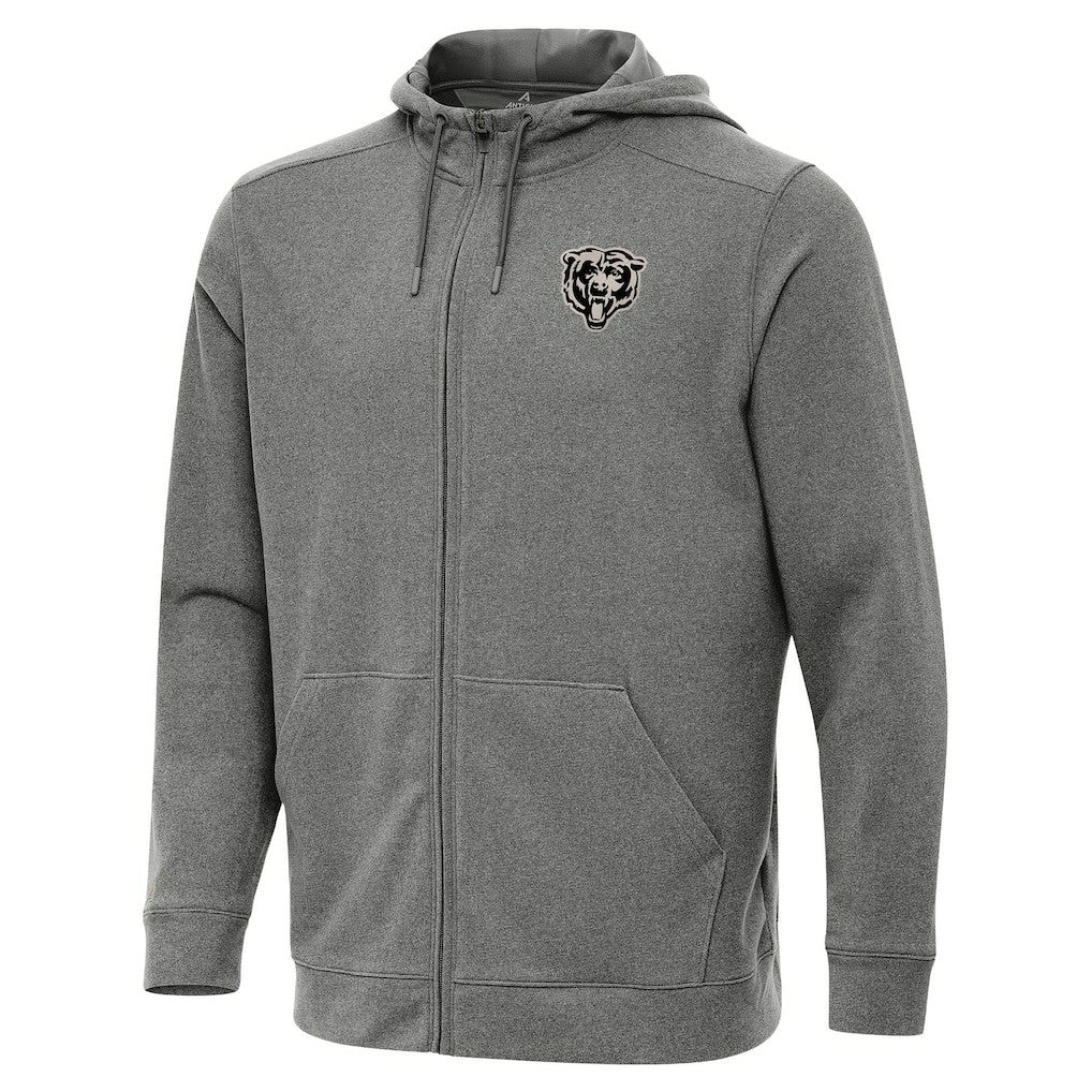 Chicago Bears Antigua Effortless Full-Zip Hoodie Jacket - Heather Black discount