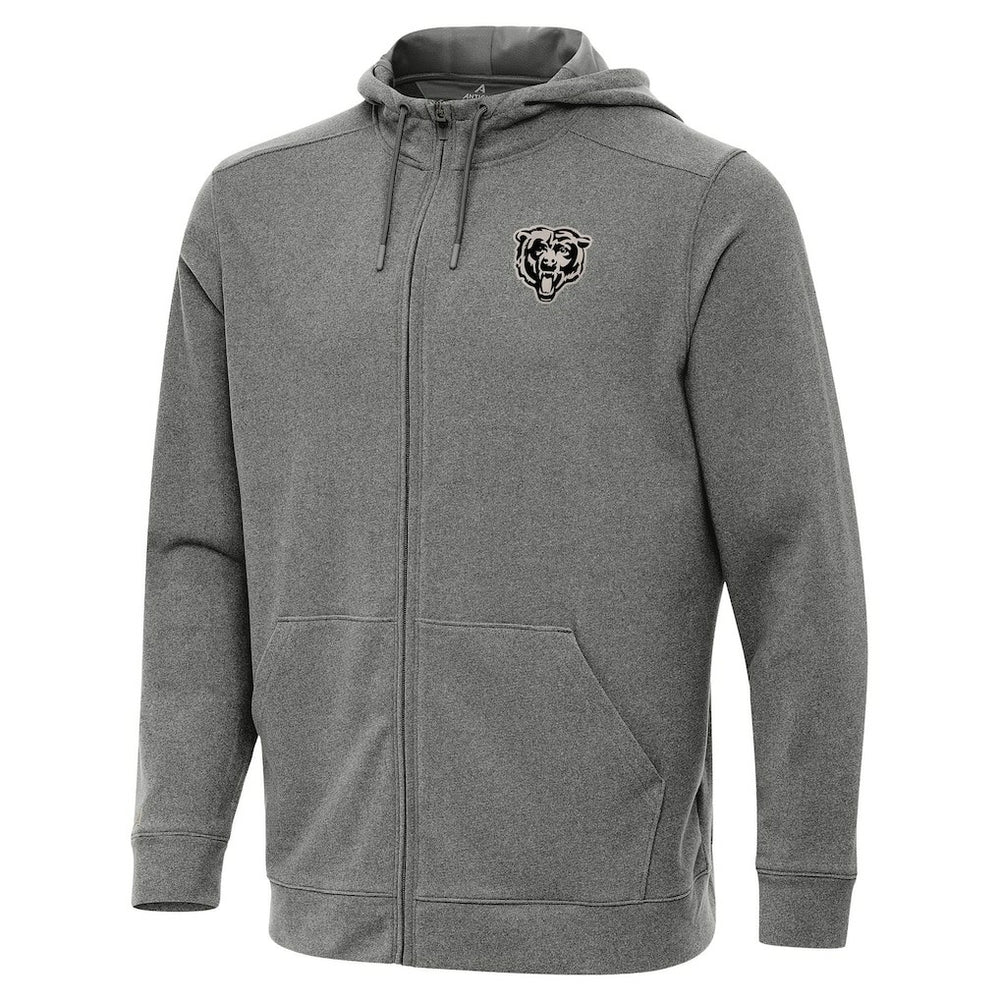 Chicago Bears Antigua Effortless Full-Zip Hoodie Jacket - Heather Black discount
