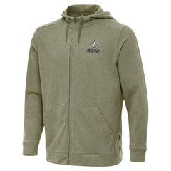 New Orleans Saints Antigua Effortless Full-Zip Hoodie Jacket - Olive discount