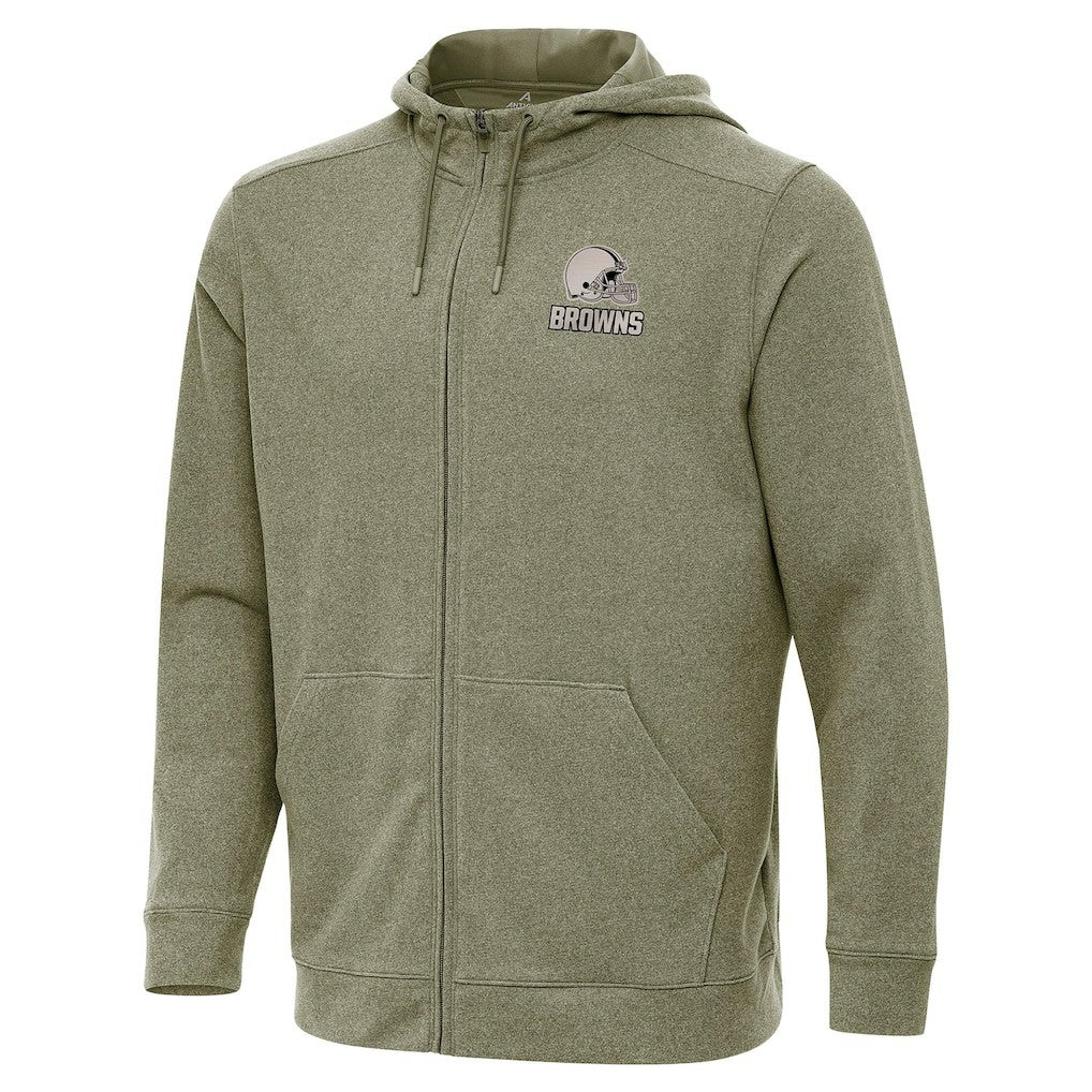 Cleveland Browns Antigua Effortless Full-Zip Hoodie Jacket - Olive outlet