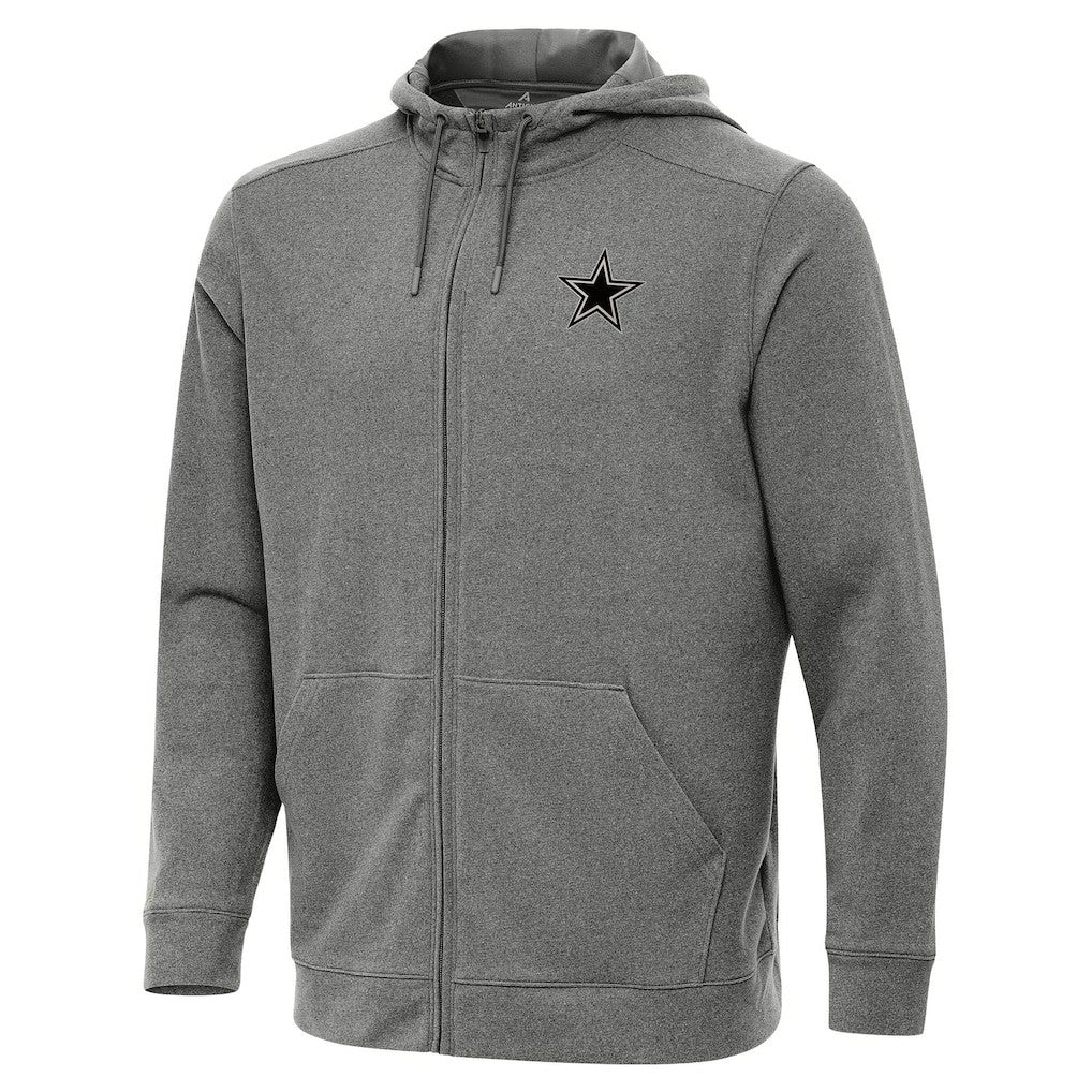 Dallas Cowboys Antigua Effortless Full-Zip Hoodie Jacket - Heather Black cheap