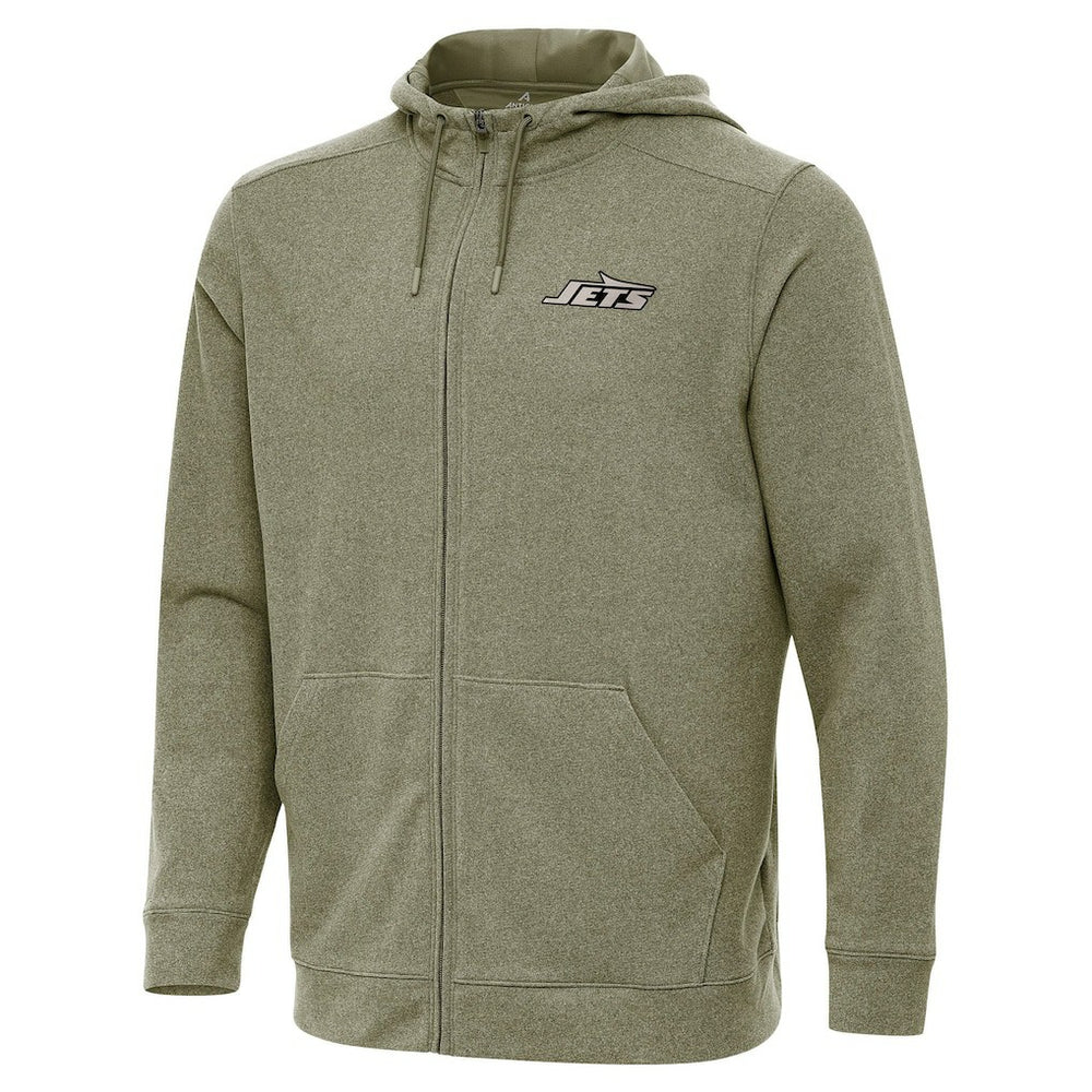 New York Jets Antigua Effortless Full-Zip Hoodie Jacket - Olive sale