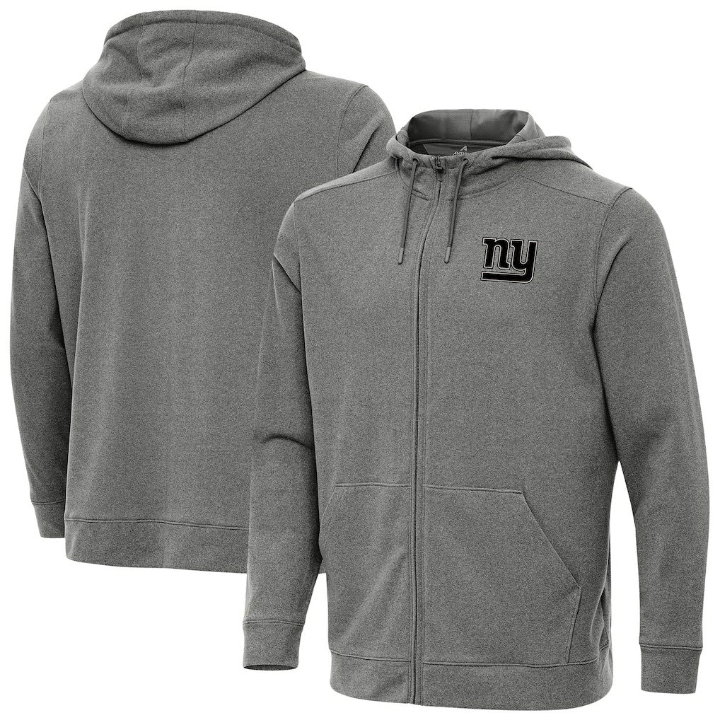 New York Giants Antigua Effortless Full-Zip Hoodie Jacket - Heather Black cheap