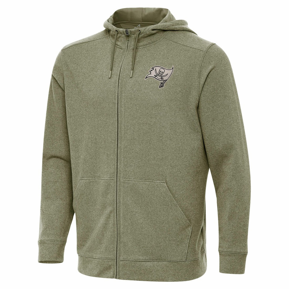 Tampa Bay Buccaneers Antigua Effortless Full-Zip Hoodie Jacket - Olive for sale