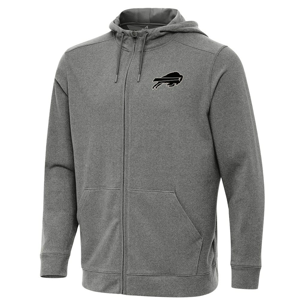 Buffalo Bills Antigua Effortless Full-Zip Hoodie Jacket - Heather Black sale