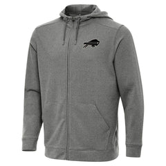 Buffalo Bills Antigua Effortless Full-Zip Hoodie Jacket - Heather Black sale