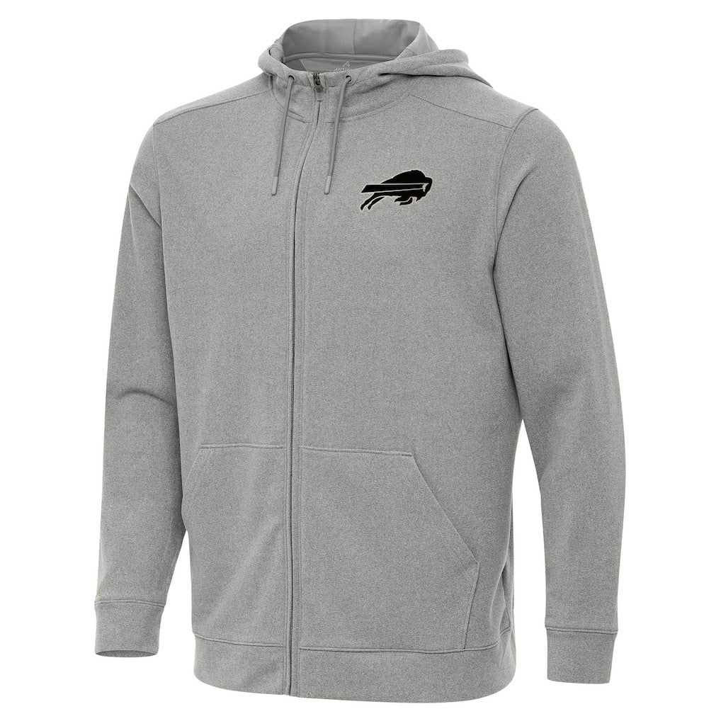 Buffalo Bills Antigua Effortless Full-Zip Hoodie Jacket - Heather Gray for sale