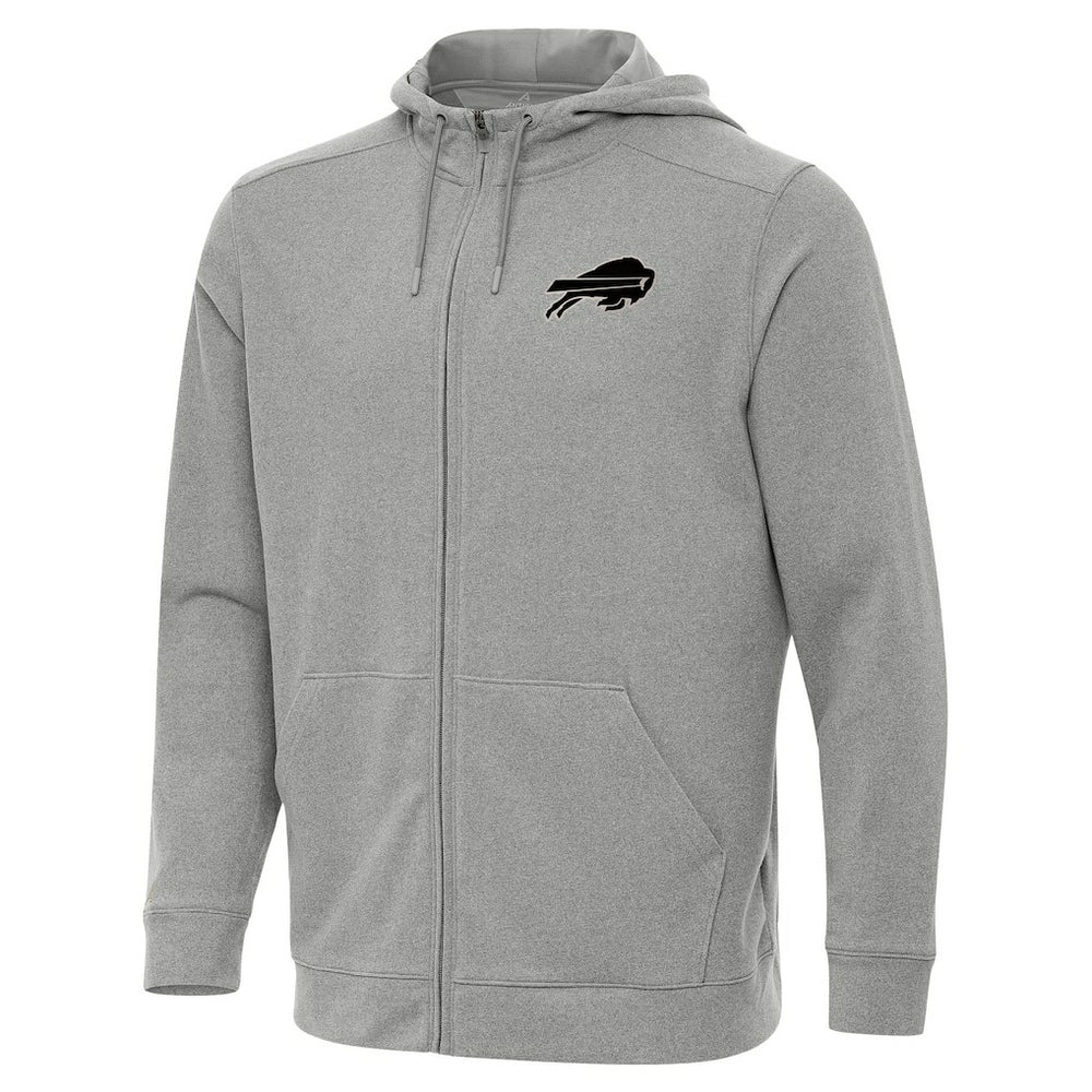 Buffalo Bills Antigua Effortless Full-Zip Hoodie Jacket - Heather Gray for sale
