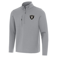 Las Vegas Raiders Antigua Insider Quarter-Zip Jacket - Gray on sale