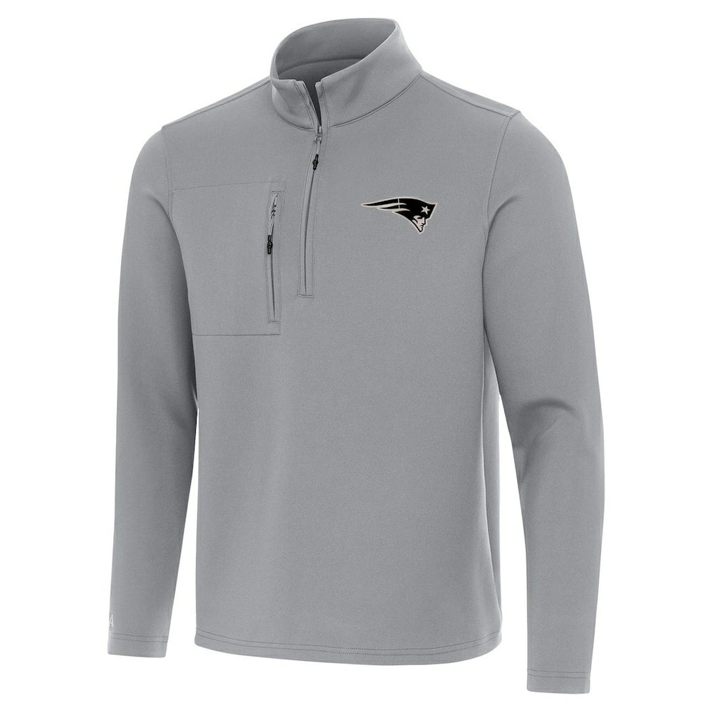 New England Patriots Antigua Insider Quarter-Zip Jacket - Gray on sale