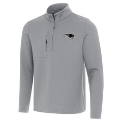 New England Patriots Antigua Insider Quarter-Zip Jacket - Gray on sale