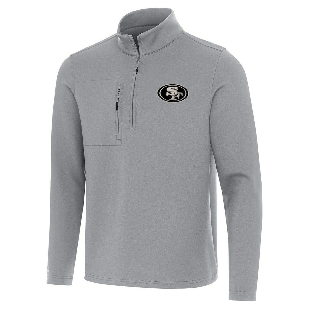San Francisco 49ers Antigua Insider Quarter-Zip Jacket - Gray online