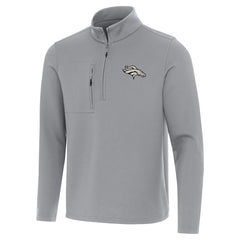 Denver Broncos Antigua Insider Quarter-Zip Jacket - Gray on sale