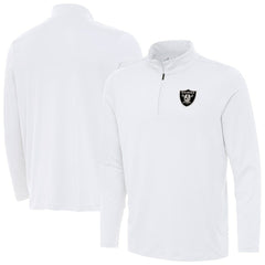 Las Vegas Raiders Antigua Reprocess Quarter-Zip Top - White outlet